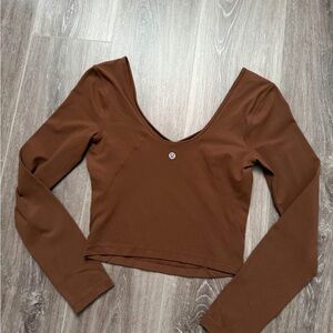 Lululemon Athletica Brown Long Sleeve Top